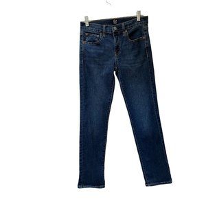 Gap Denim Size 26 Regular Classic Straight Dark Wash Mid-Rise Jeans Light Fade